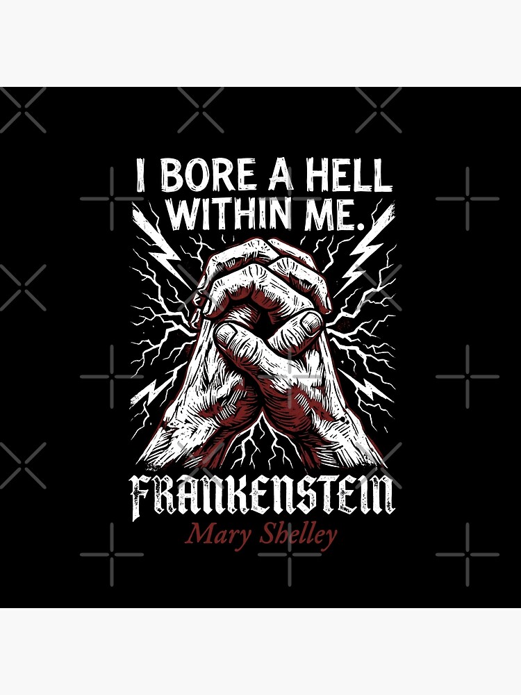 Frankenstein I Bore A Hell Within Me Throw Pillow - Image 2