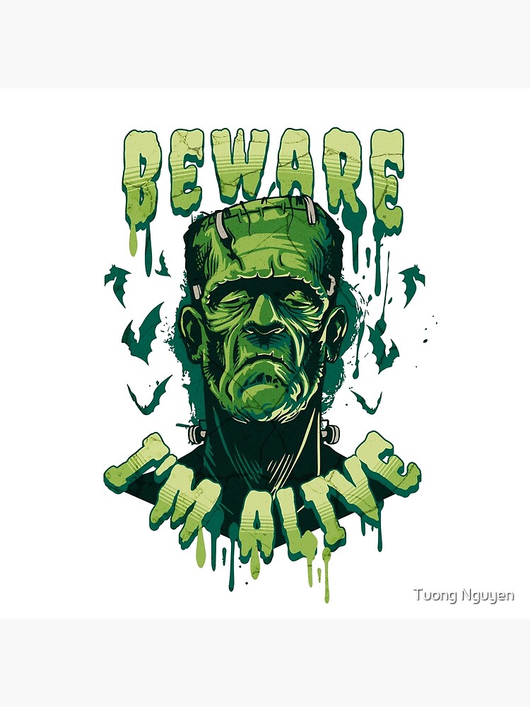 Horror Frankenstein Is Still Alive Throw Pillow - Image 2