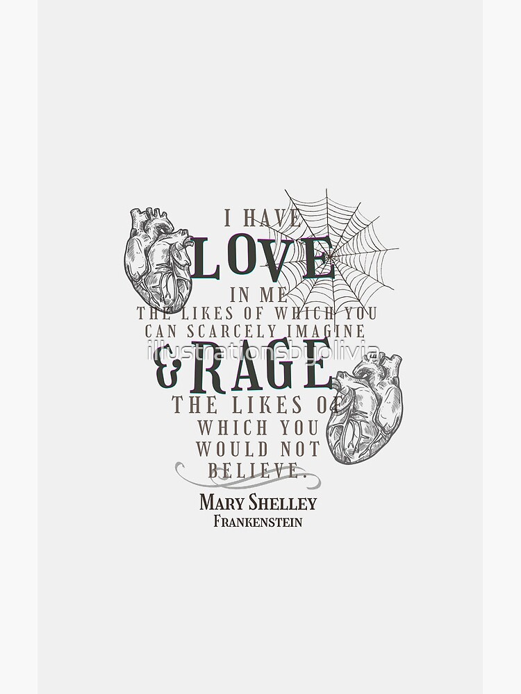 Mary Shelley Frankenstein Rage Shower Curtain - Image 2