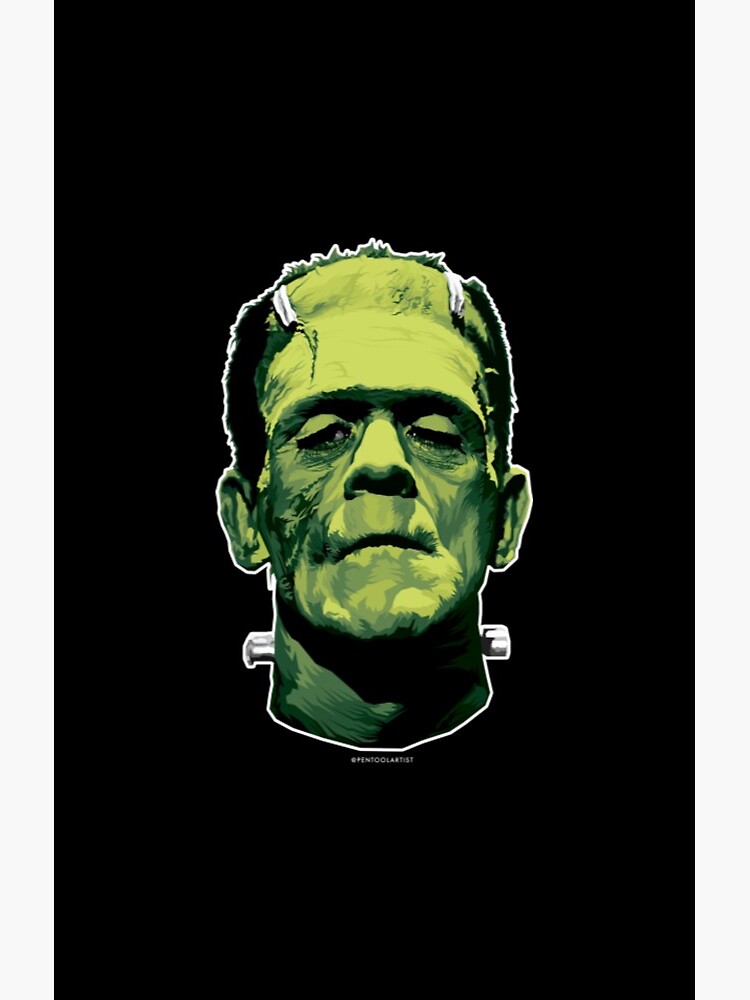 Frankenstein Monster Green Classic Shower Curtain - Image 2