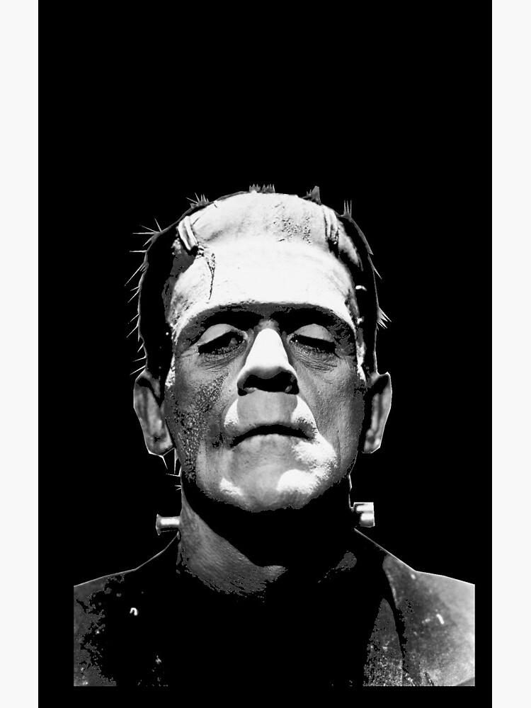 Frankenstein Monster Portrait Shower Curtain - Image 2