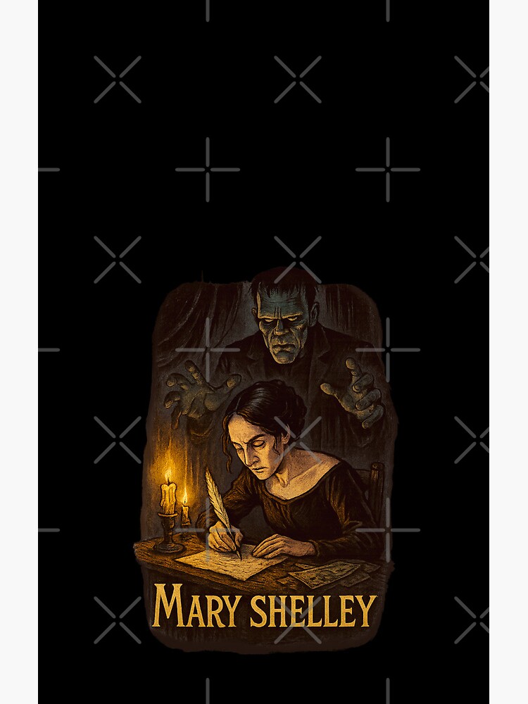 Mary Shelley Last Chapter Quote Shower Curtain - Image 2