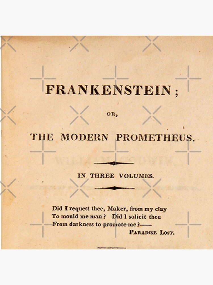 Frankenstein Title Page Vintage Tapestry - Image 2