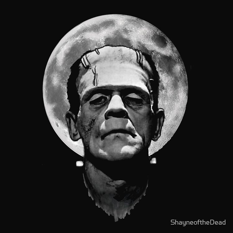 Monster Frankenstein Under Moon Tote Bag - Image 2