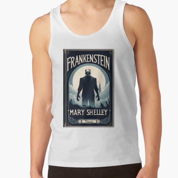 Frankenstein Book Cover Vintage Tank Top - Image 2
