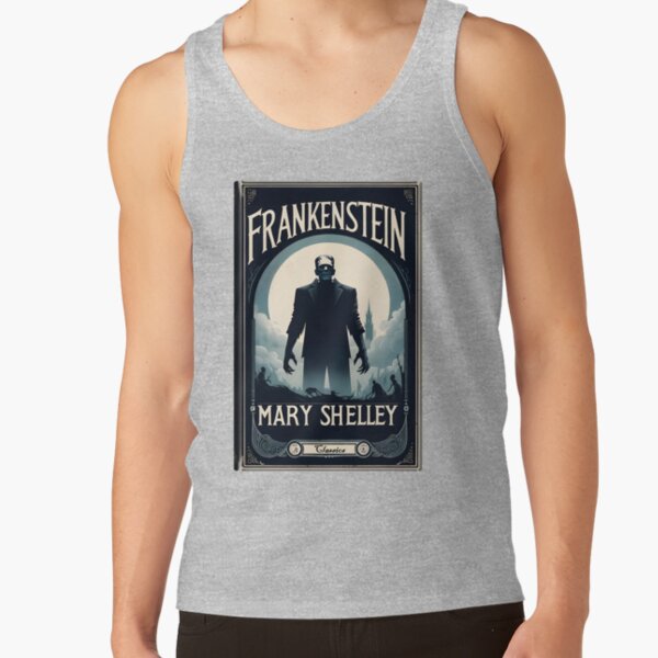 Frankenstein Book Cover Vintage Tank Top - Image 4