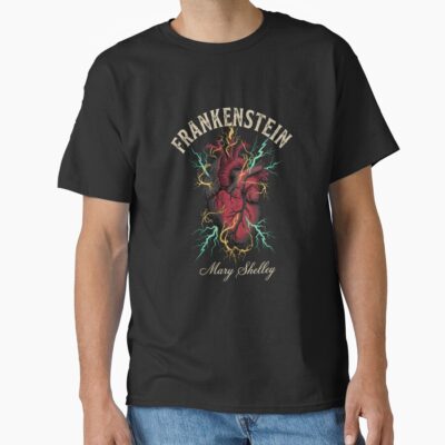 Frankenstein Anatomical Heart Lightning T-shirt