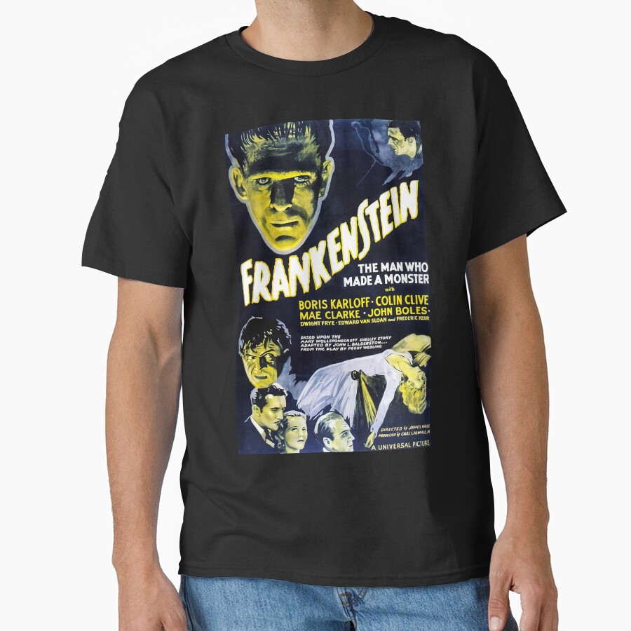 Frankenstein Vintage Gothic Classic T-shirt - Image 3