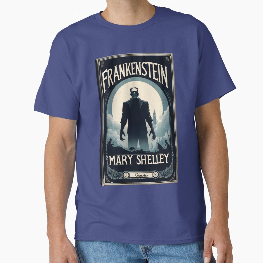 Frankenstein Book Cover Vintage T-shirt - Image 5