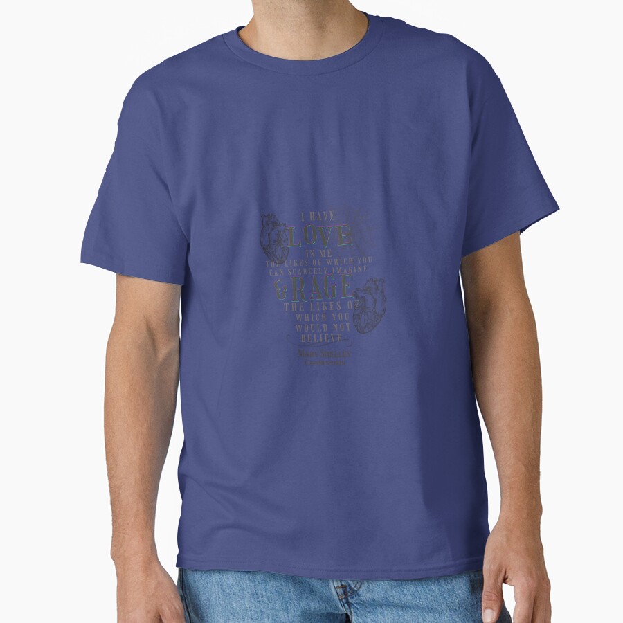 Mary Shelley Frankenstein Love And Rage T-shirt - Image 4