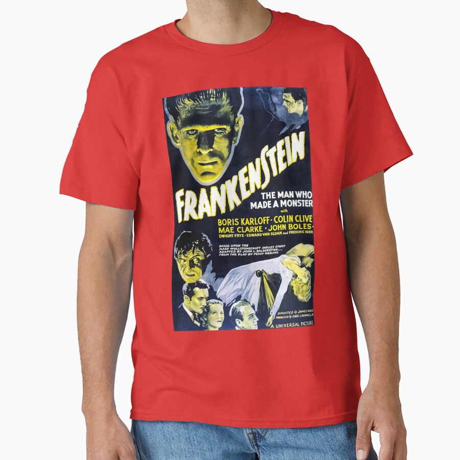 Frankenstein Vintage Gothic Classic T-shirt - Image 5