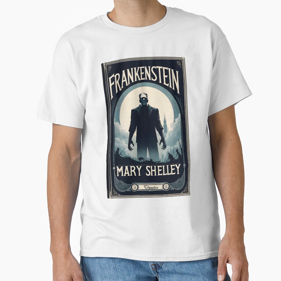 Frankenstein Book Cover Vintage T-shirt - Image 2