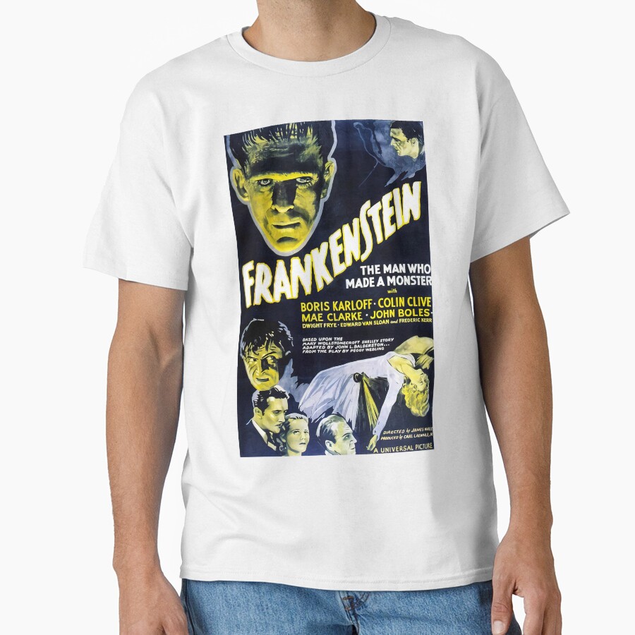 Frankenstein Vintage Gothic Classic T-shirt - Image 2
