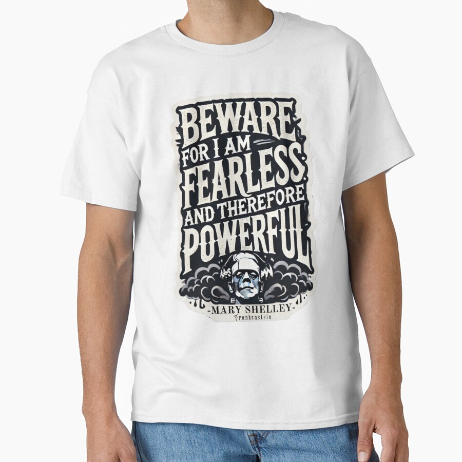 Frankenstein Quote Literary Style T-shirt - Image 2