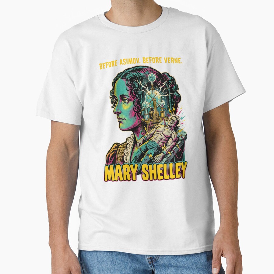 Mary Shelley Frankenstein Sci Fi Quote T-shirt - Image 2