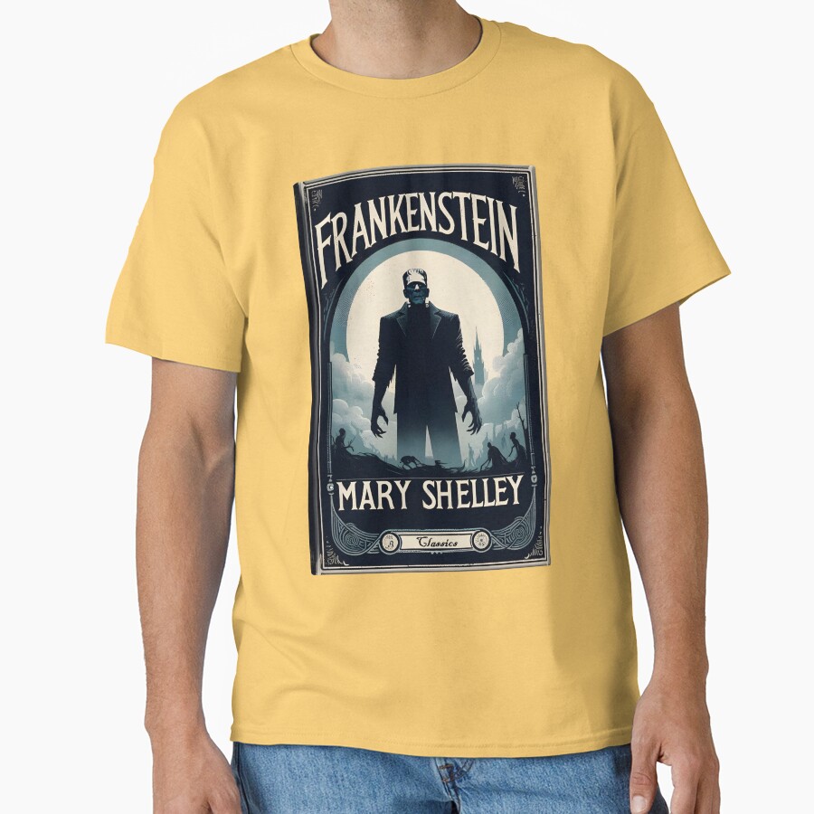 Frankenstein Book Cover Vintage T-shirt