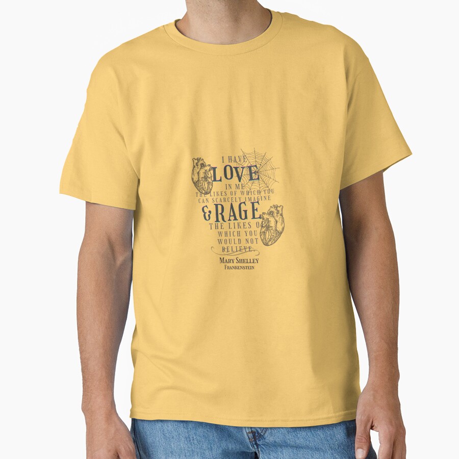 Mary Shelley Frankenstein Love And Rage T-shirt - Image 6