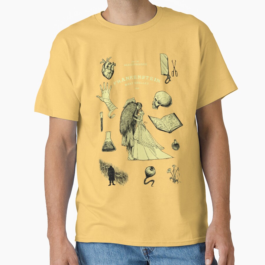 Frankenstein Gothic Monster Portrait T-shirt - Image 6