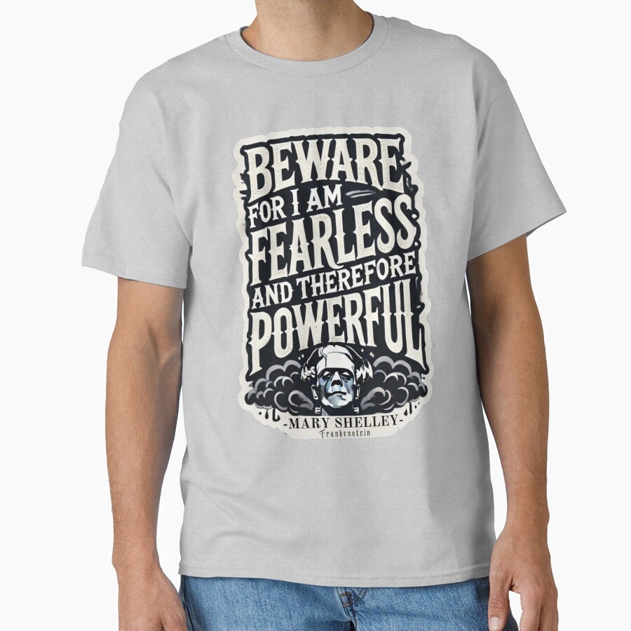 Frankenstein Quote Literary Style T-shirt - Image 4