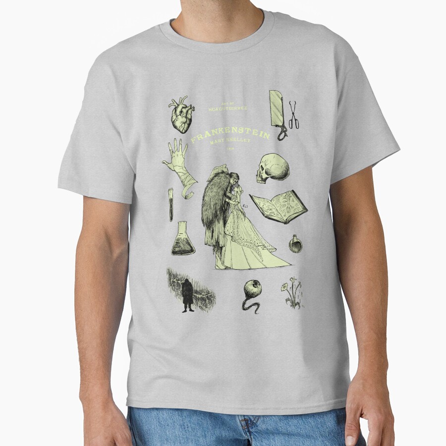 Frankenstein Gothic Monster Portrait T-shirt - Image 3