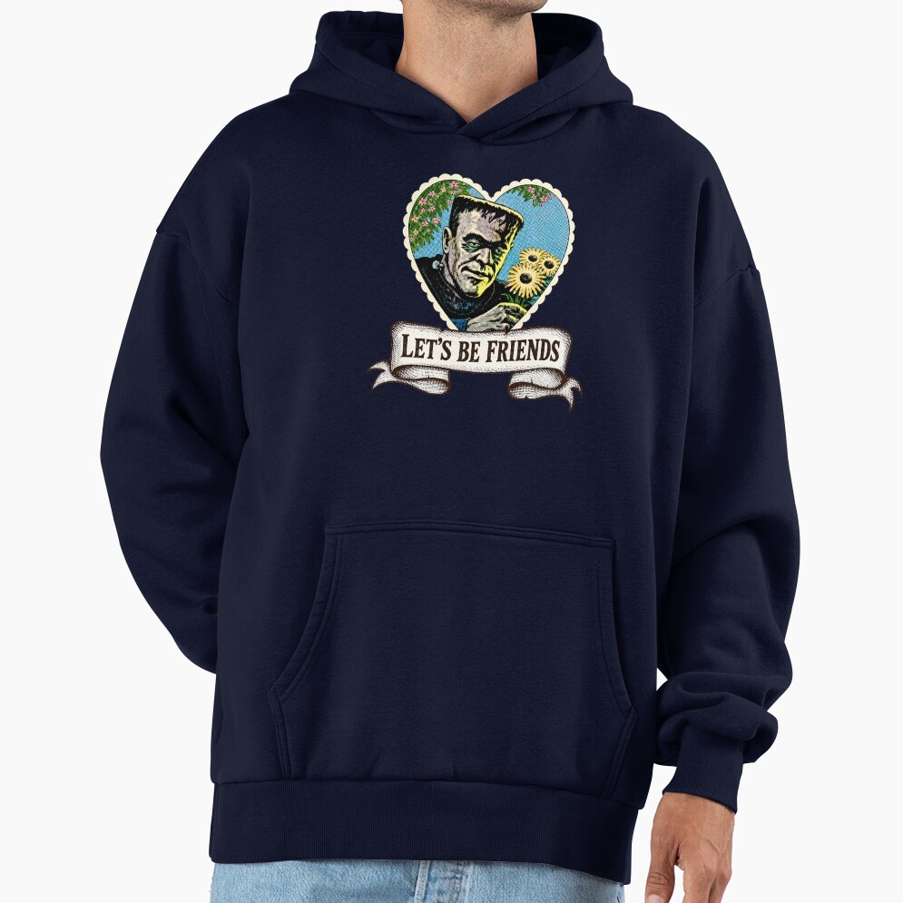 Let’s Be Friends Frankenstein Quote Hoodie - Image 5