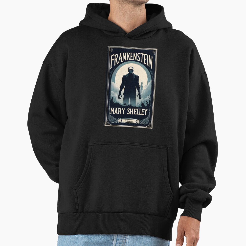 Frankenstein Book Cover Vintage Hoodie - Image 2