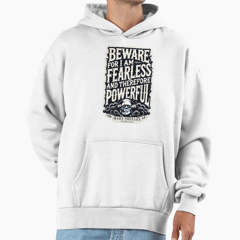 Frankenstein Quote Literary Style Hoodie - Image 2