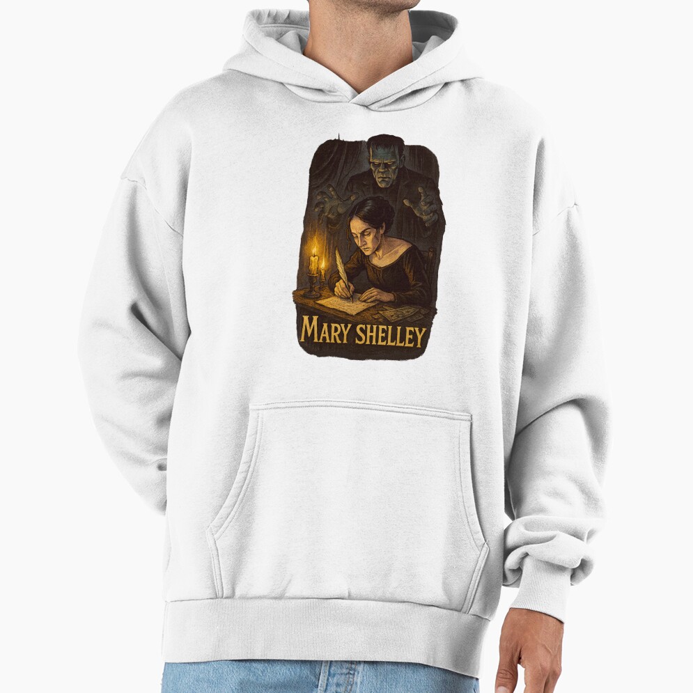 Mary Shelley Last Chapter Gothic Quote Hoodie - Image 2