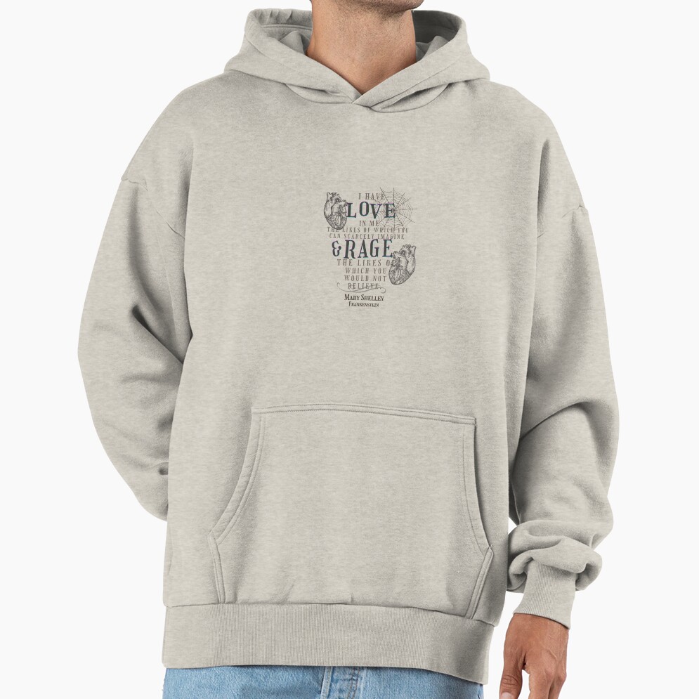 Mary Shelley Frankenstein Love And Rage Hoodie - Image 3