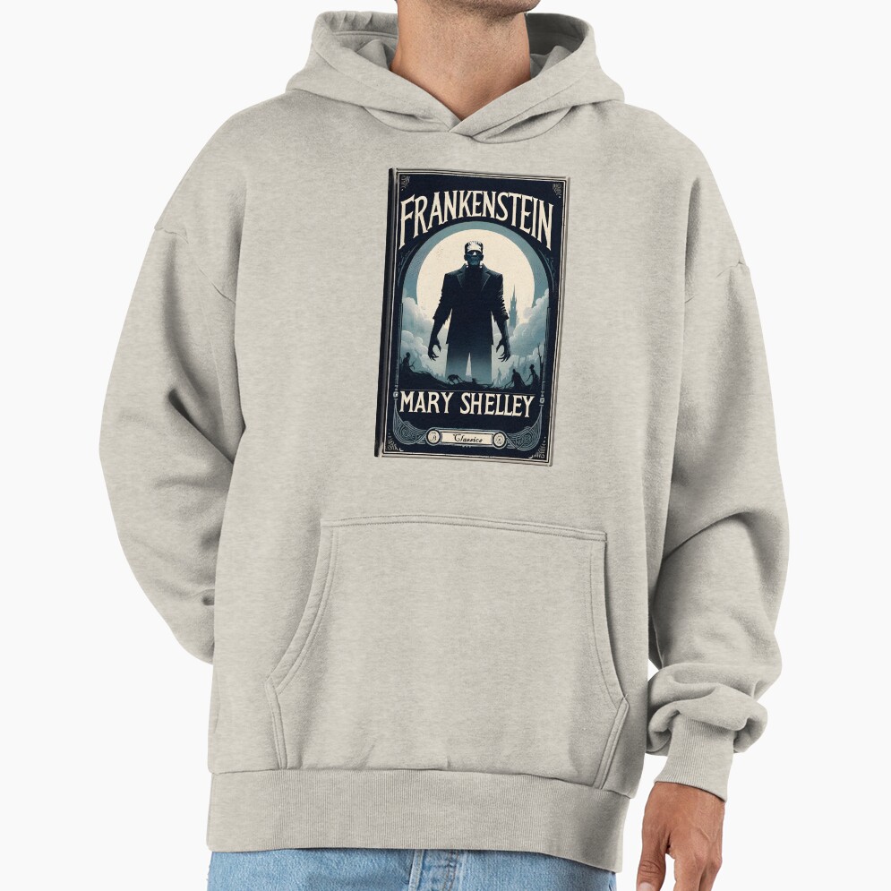 Frankenstein Book Cover Vintage Hoodie - Image 3