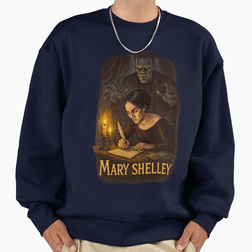 Mary Shelley Last Chapter Gothic Quote Sweatshirt - Image 5