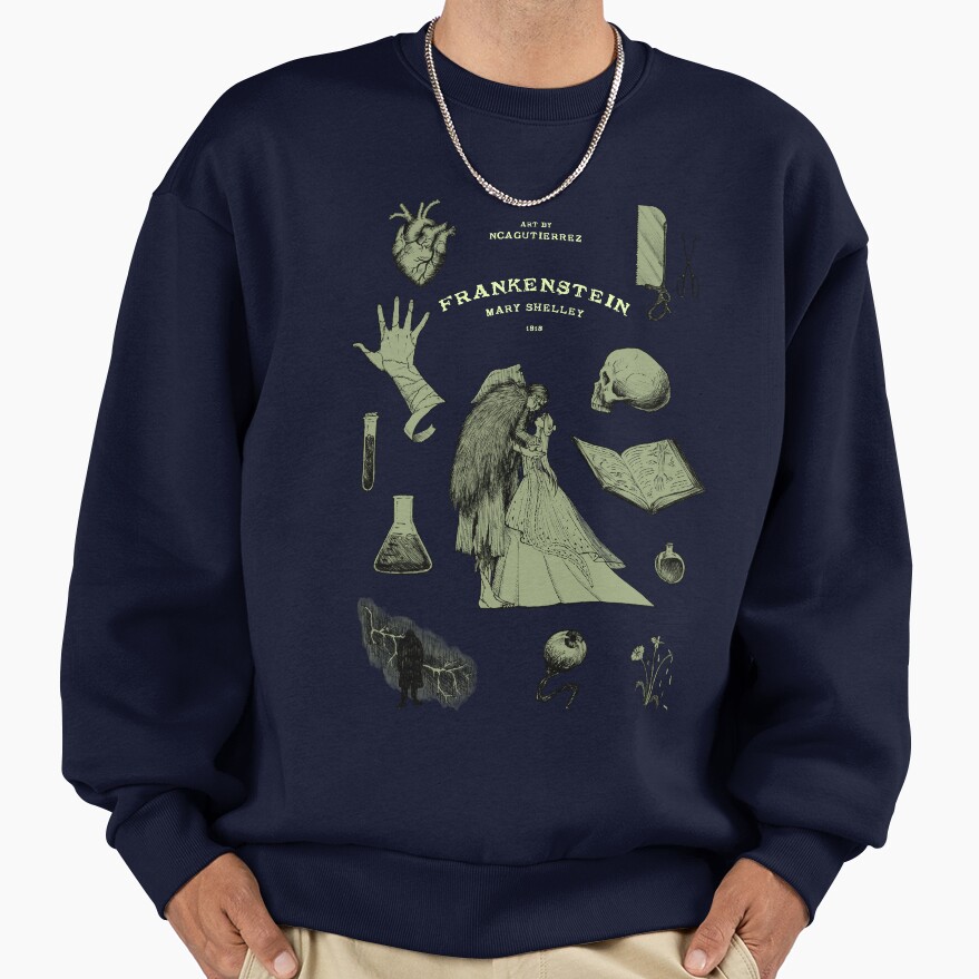 Frankenstein Gothic Monster Portrait Sweatshirt - Image 5