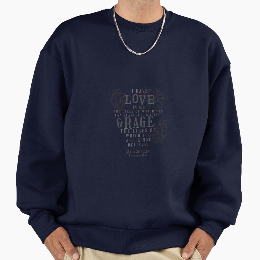 Mary Shelley Frankenstein Love And Rage Sweatshirt - Image 5