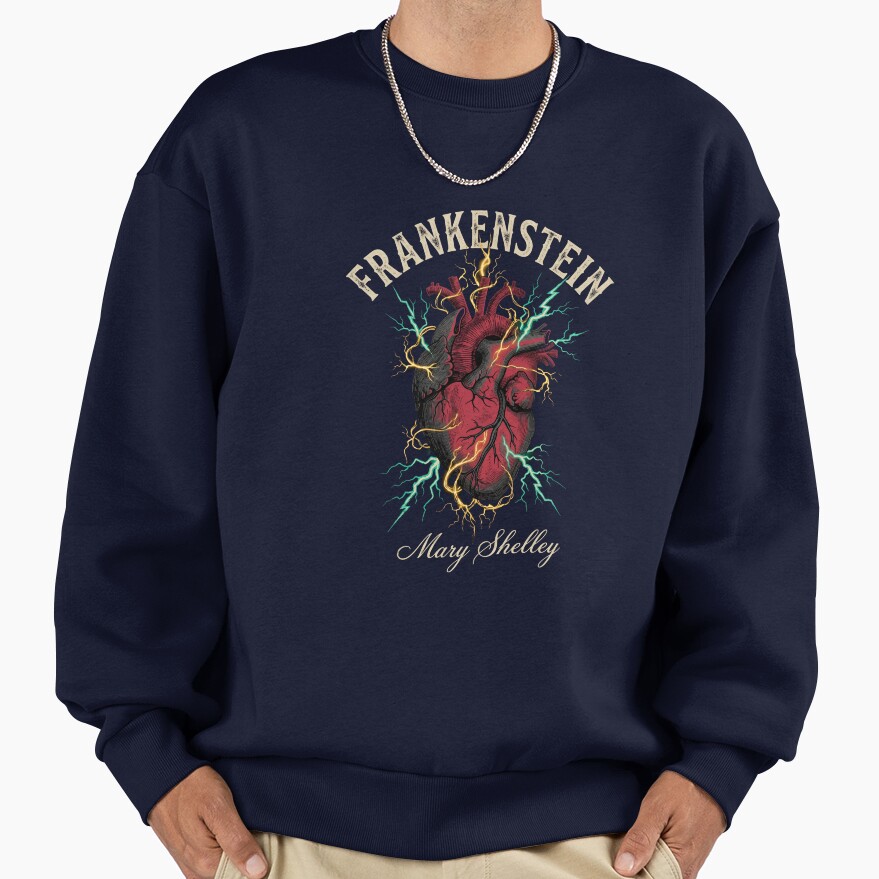 Frankenstein Anatomical Heart Lightning Sweatshirt - Image 5