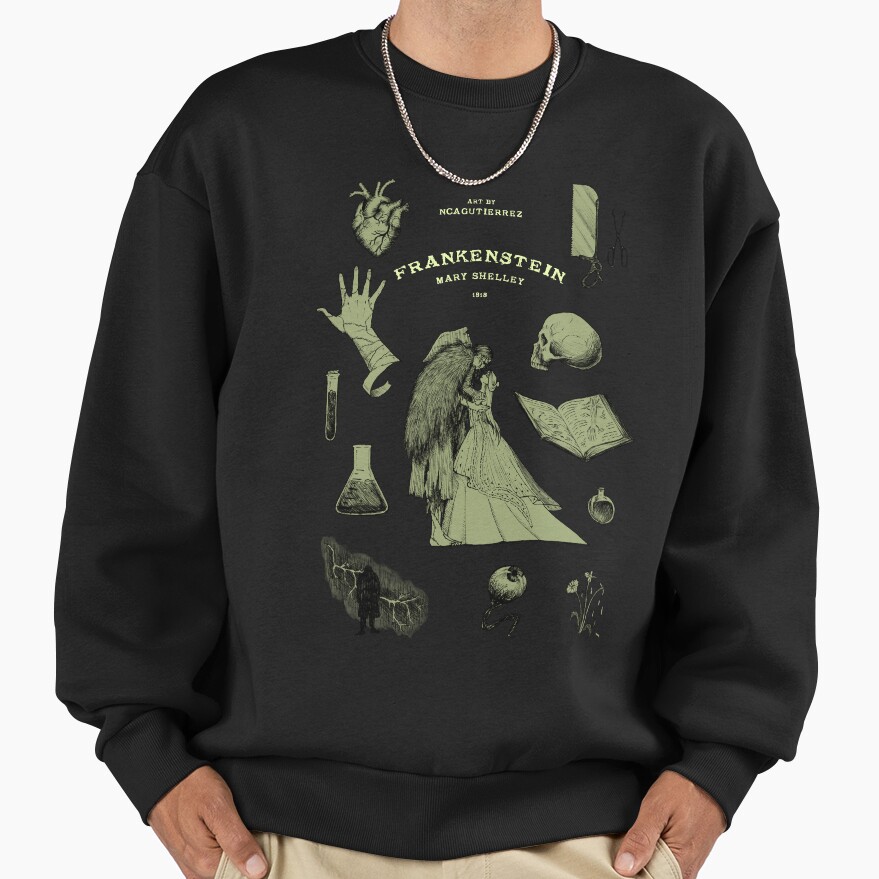 Frankenstein Gothic Monster Portrait Sweatshirt - Image 2