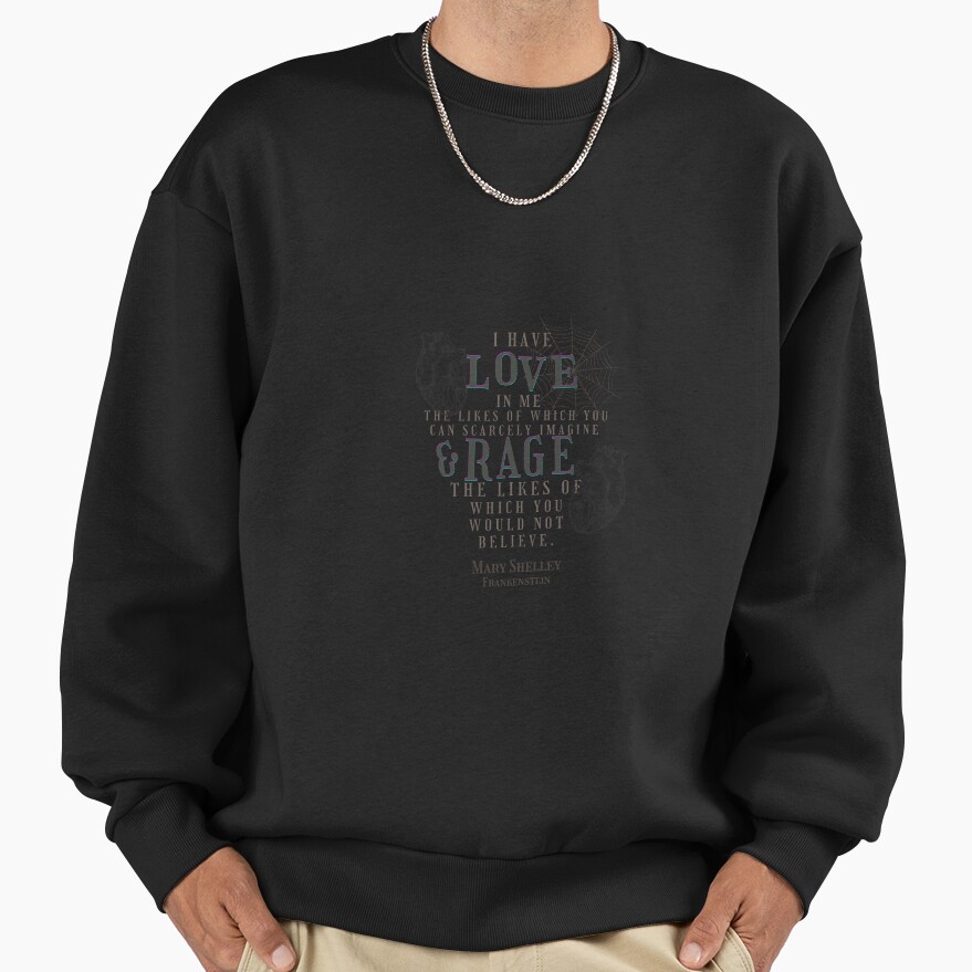Mary Shelley Frankenstein Love And Rage Sweatshirt - Image 2