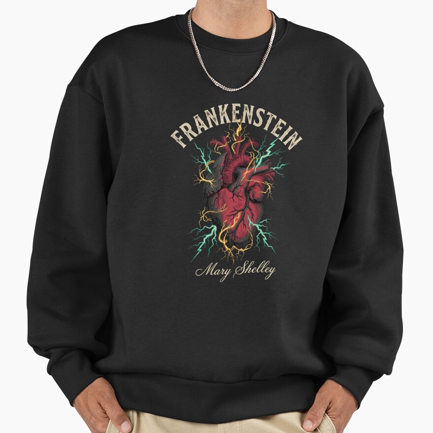 Frankenstein Anatomical Heart Lightning Sweatshirt