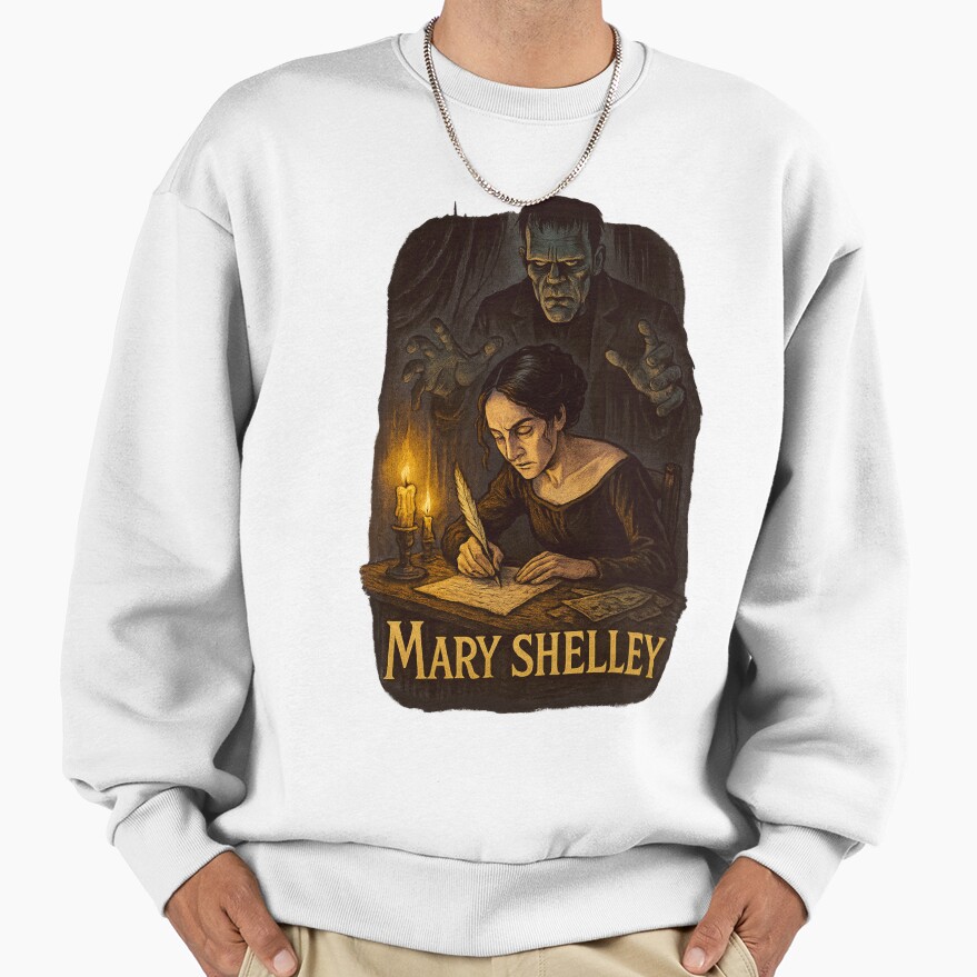Mary Shelley Last Chapter Gothic Quote Sweatshirt - Image 2