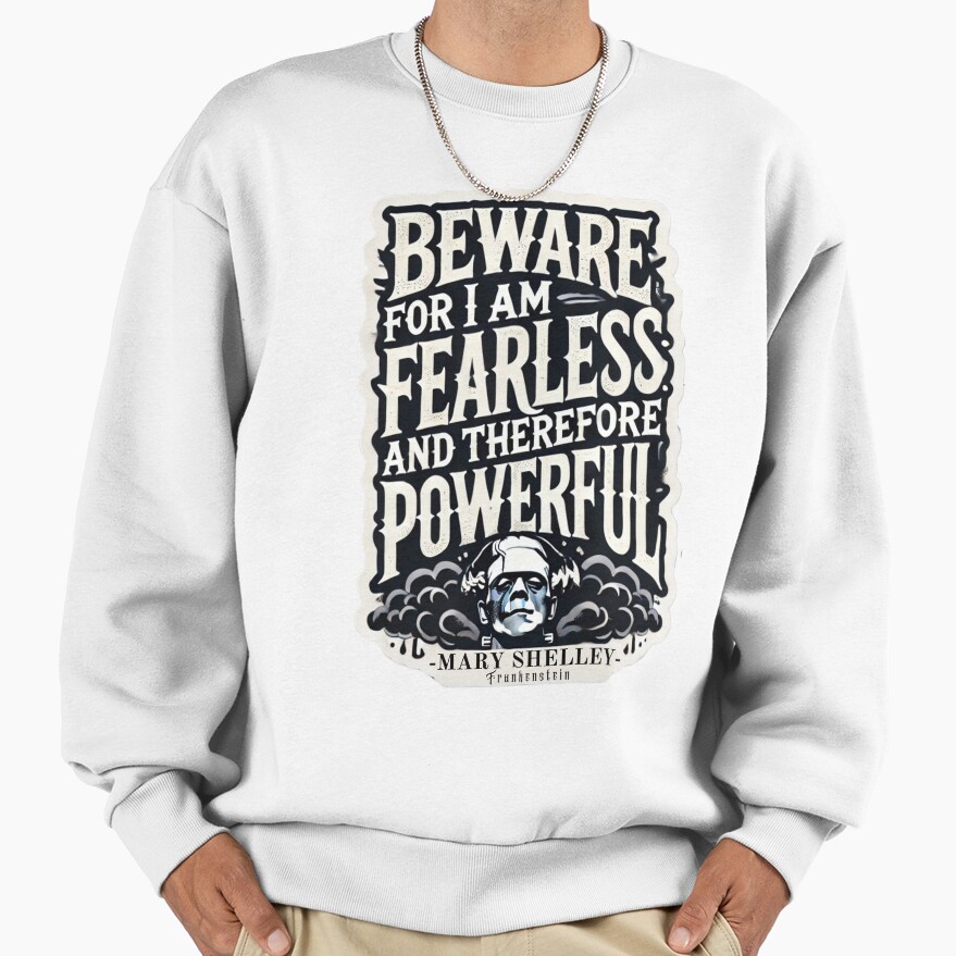 Frankenstein Quote Literary Style Sweatshirt - Image 2
