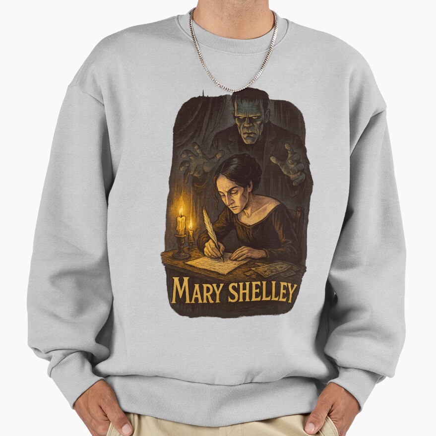 Mary Shelley Last Chapter Gothic Quote Sweatshirt - Image 4