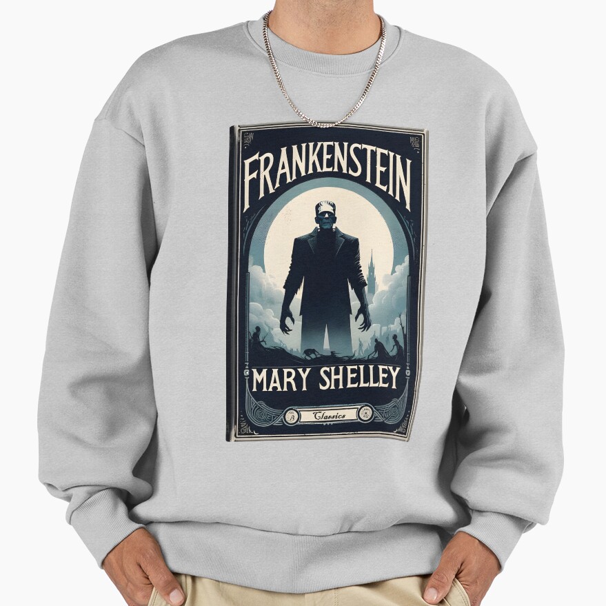 Frankenstein Book Cover Vintage Sweatshirt - Image 4