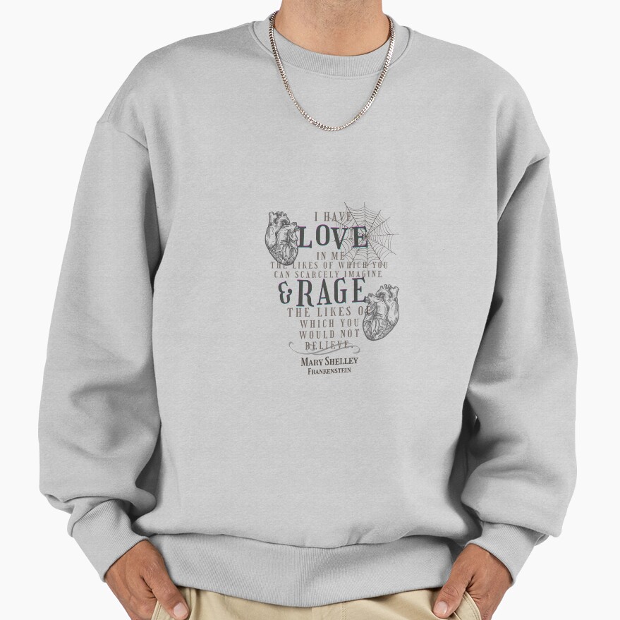 Mary Shelley Frankenstein Love And Rage Sweatshirt - Image 4