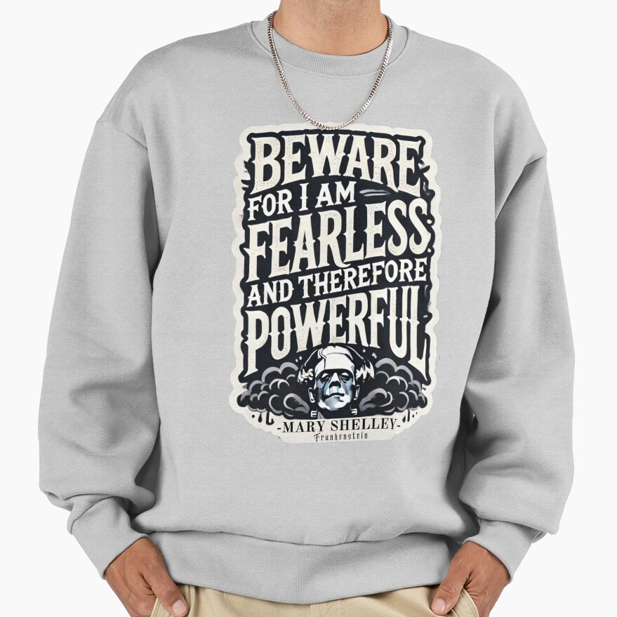 Frankenstein Quote Literary Style Sweatshirt - Image 4