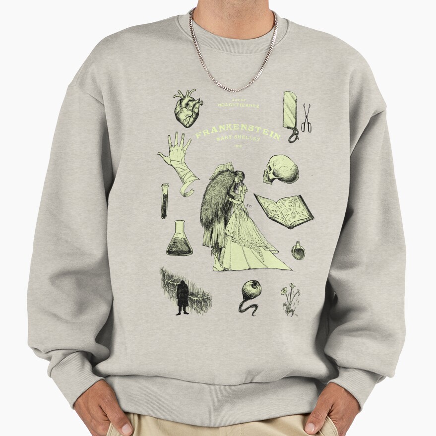 Frankenstein Gothic Monster Portrait Sweatshirt - Image 3