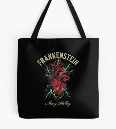 Frankenstein Anatomical Heart Lightning Tote Bag