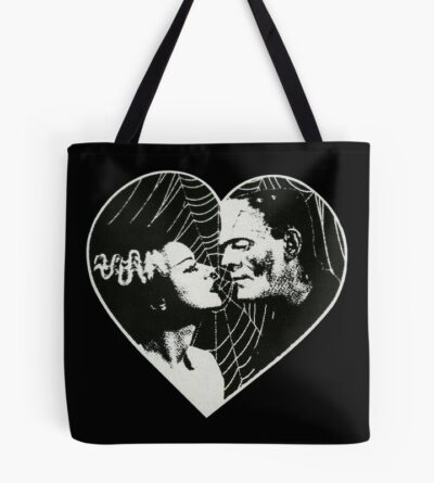 Frankenstein And Bride Goth Heart Tote Bag