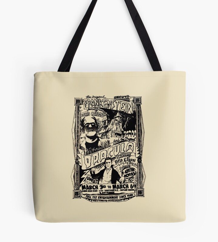 Retro Monsters Frankenstein Tote Bag