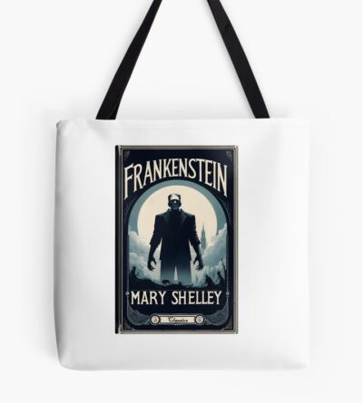 Frankenstein Book Cover Vintage Tote Bag