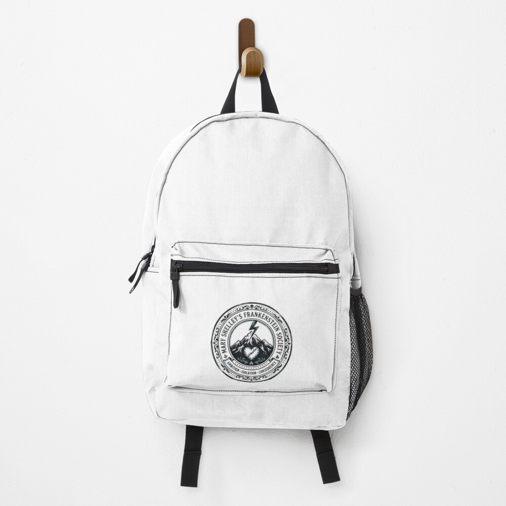 Mary Shelley Frankenstein Society Quote Backpack