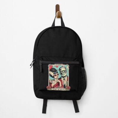 Frankenstein And Bride Gothic Love Card Backpack
